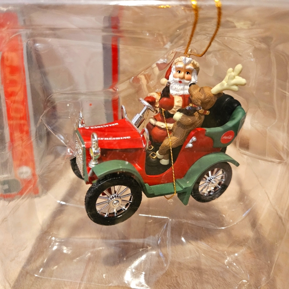 NIB Coca-Cola Coke 2000 Platinum Series Collection Christmas Ornament